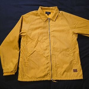 Brixton Mustard Windbreaker Jacket Mens Large
